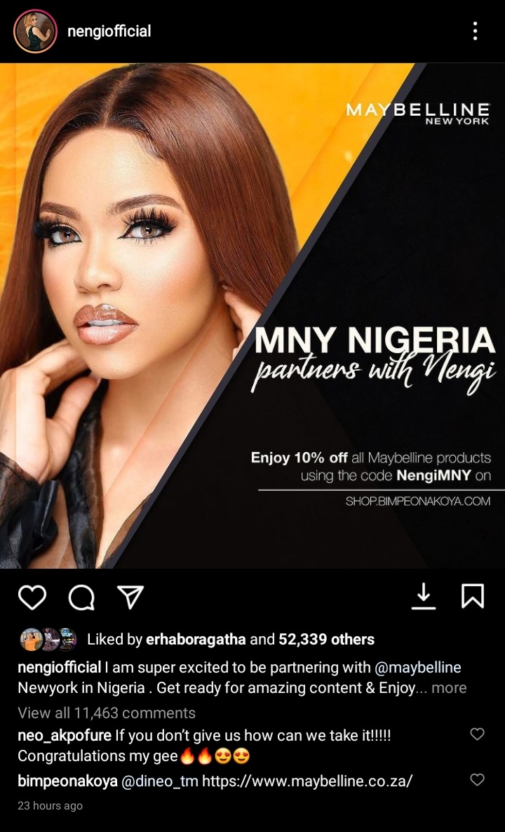 Nengi Maybelline New York