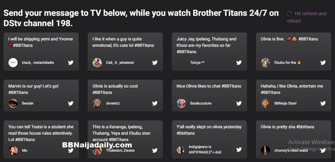 BBTitans Message to TV